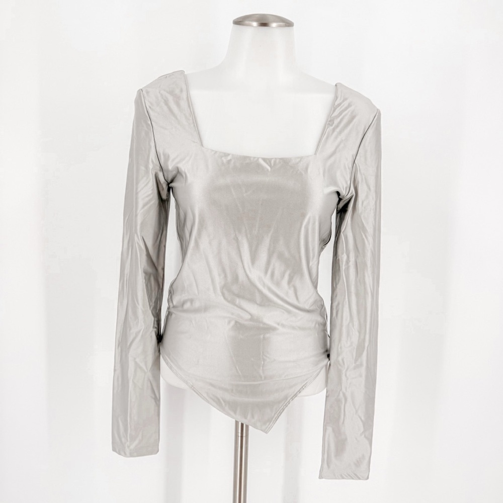 House of Harlow 1960 Silver Bodysuit
